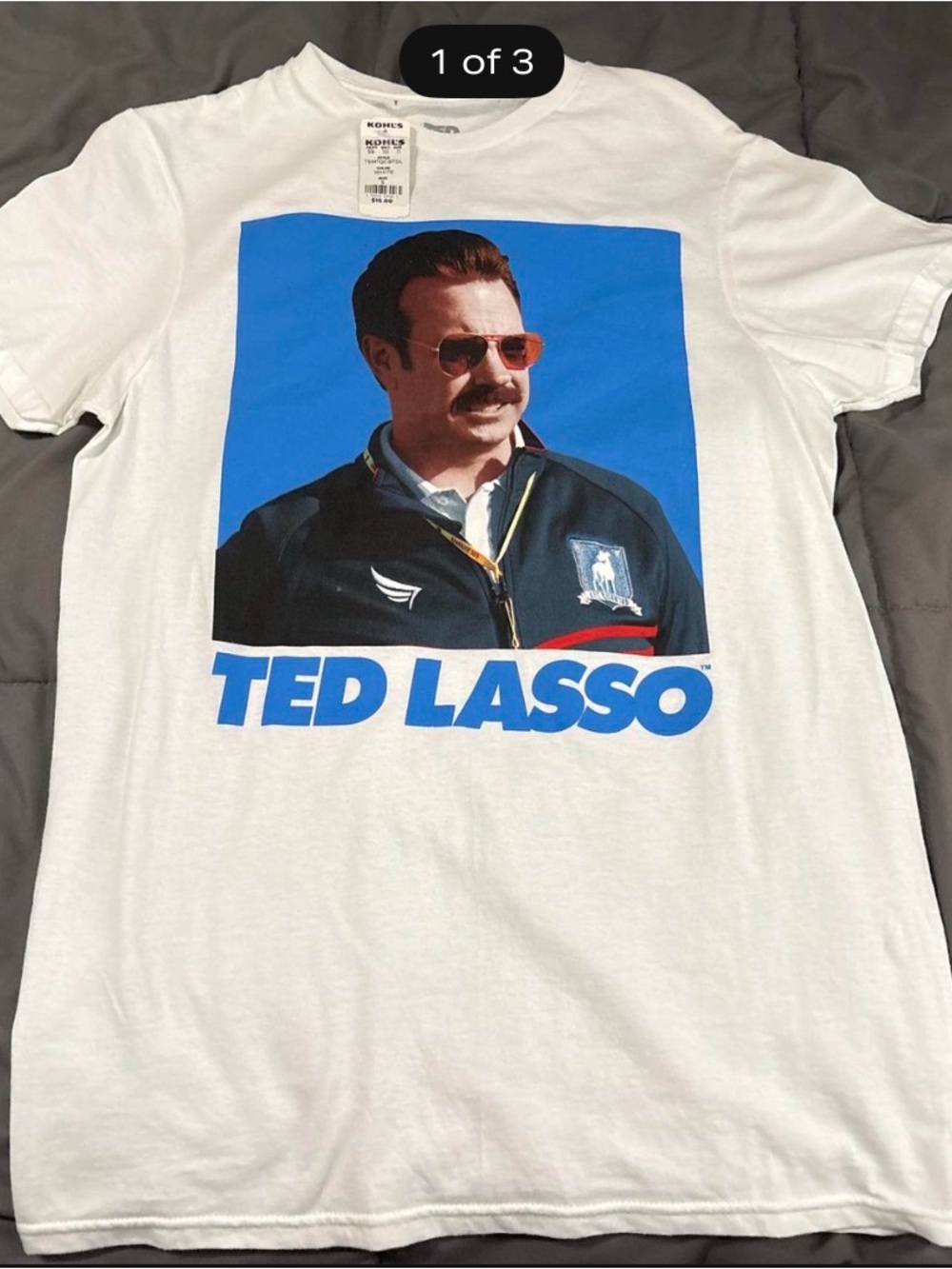 Kohl's White Ted Lasso Graphic Tee with Blue Print